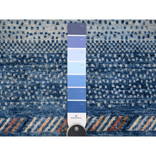 Load image into Gallery viewer, 8&#39;3&quot;x9&#39;6&quot; Steel Blue, Fine Kashkuli Gabbeh, Hand Knotted, All Natural Wool, Vegetable Dyes With Small Animals And Human Figurines, Oriental Rug FWR532734