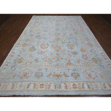 Load image into Gallery viewer, 9&#39;x12&#39;6&quot; Quilt Blue, Village Medallions All Over Design, Natural Dyes With Wool Foundation, Afghan, Hand Knotted, Angora Oushak, Oriental Rug FWR532764