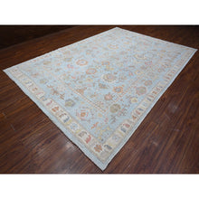 Load image into Gallery viewer, 9&#39;x12&#39;6&quot; Quilt Blue, Village Medallions All Over Design, Natural Dyes With Wool Foundation, Afghan, Hand Knotted, Angora Oushak, Oriental Rug FWR532764