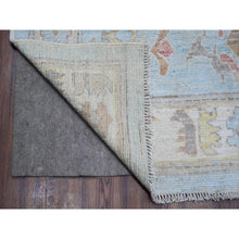 Load image into Gallery viewer, 9&#39;x12&#39;6&quot; Quilt Blue, Village Medallions All Over Design, Natural Dyes With Wool Foundation, Afghan, Hand Knotted, Angora Oushak, Oriental Rug FWR532764