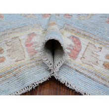 Load image into Gallery viewer, 9&#39;x12&#39;6&quot; Quilt Blue, Village Medallions All Over Design, Natural Dyes With Wool Foundation, Afghan, Hand Knotted, Angora Oushak, Oriental Rug FWR532764