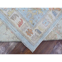 Load image into Gallery viewer, 9&#39;x12&#39;6&quot; Quilt Blue, Village Medallions All Over Design, Natural Dyes With Wool Foundation, Afghan, Hand Knotted, Angora Oushak, Oriental Rug FWR532764