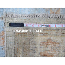 Load image into Gallery viewer, 9&#39;x12&#39;6&quot; Quilt Blue, Village Medallions All Over Design, Natural Dyes With Wool Foundation, Afghan, Hand Knotted, Angora Oushak, Oriental Rug FWR532764