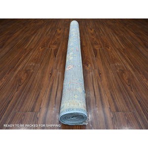 5'9"x8'10" Lapis Blue, Village Medallions Design, Wool Weft, Afghan Vegetable Dyes, Angora Oushak, Hand Knotted, Oriental Rug FWR532794