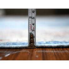 Load image into Gallery viewer, 5&#39;9&quot;x8&#39;10&quot; Lapis Blue, Village Medallions Design, Wool Weft, Afghan Vegetable Dyes, Angora Oushak, Hand Knotted, Oriental Rug FWR532794