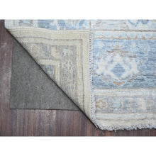 Load image into Gallery viewer, 6&#39;1&quot;x9&#39;4&quot; Cadet Gray, Wool Weft With Hand Knotted, Rural Elements All Over Design, Afghan Angora Oushak, Oriental Rug FWR532800