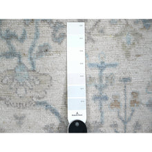 Load image into Gallery viewer, 6&#39;1&quot;x9&#39;4&quot; Cadet Gray, Wool Weft With Hand Knotted, Rural Elements All Over Design, Afghan Angora Oushak, Oriental Rug FWR532800