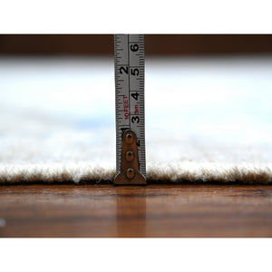 9'1"x11'7" Vintage Gray, Hand Knotted, Wool Weft, Vegetable Dyes, Willow And Cypress Tree Design, Afghan Angora Oushak, Oriental Rug FWR533028