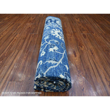 Load image into Gallery viewer, 8&#39;1&quot;x9&#39;8&quot; Azure Blue, All Natural Wool, Mahal Design All Over, Hand Knotted, Natural Dyes, Oriental Rug FWR533076