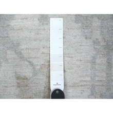 Load image into Gallery viewer, 9&#39;x12&#39;8&quot; Alabaster White, Vegetable Dyes, Faded Afghan Angora Oushak, Hand Knotted, Wool Weft, Tribal Flower Design All Over, Oriental Rug FWR533142
