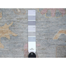 Load image into Gallery viewer, 8&#39;9&quot;x11&#39;8&quot; Blue Gray, Hand Knotted, Village Floral Motifs, Natural Dyes, Afghan Angora Oushak, Wool Weft, Oriental Rug FWR533172