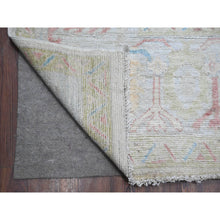 Load image into Gallery viewer, 8&#39;9&quot;x12&#39; Silver Gray, Afghan Angora Oushak, Wool Weft, Hand Knotted With All Over Tribal Flower Design, Vegetable Dyes, Oriental Rug FWR533178