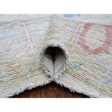 Load image into Gallery viewer, 8&#39;9&quot;x12&#39; Silver Gray, Afghan Angora Oushak, Wool Weft, Hand Knotted With All Over Tribal Flower Design, Vegetable Dyes, Oriental Rug FWR533178
