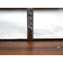 Load image into Gallery viewer, 8&#39;9&quot;x12&#39; Silver Gray, Afghan Angora Oushak, Wool Weft, Hand Knotted With All Over Tribal Flower Design, Vegetable Dyes, Oriental Rug FWR533178