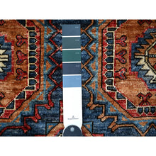 Load image into Gallery viewer, 9&#39;x11&#39;10&quot; Lapis Blue, Hand Knotted, Organic Wool, Vegetable Dyes, Classic Afghan Ersari with Elephant Feet Design, Reinvented Colors, Oriental Rug FWR533244