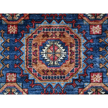 Load image into Gallery viewer, 9&#39;x11&#39;10&quot; Lapis Blue, Hand Knotted, Organic Wool, Vegetable Dyes, Classic Afghan Ersari with Elephant Feet Design, Reinvented Colors, Oriental Rug FWR533244