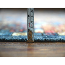 Load image into Gallery viewer, 9&#39;x11&#39;10&quot; Lapis Blue, Hand Knotted, Organic Wool, Vegetable Dyes, Classic Afghan Ersari with Elephant Feet Design, Reinvented Colors, Oriental Rug FWR533244