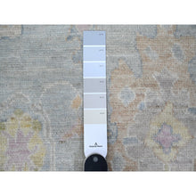Load image into Gallery viewer, 8&#39;10&quot;x11&#39;8&quot; Steel Blue, Hand Knotted, Afghan Natural Dyes, Wool Weft, Village Motifs All Over Design, Angora Oushak, Oriental Rug FWR533256
