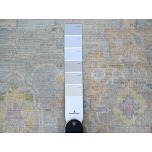 8'10"x11'8" Steel Blue, Hand Knotted, Afghan Natural Dyes, Wool Weft, Village Motifs All Over Design, Angora Oushak, Oriental Rug FWR533256
