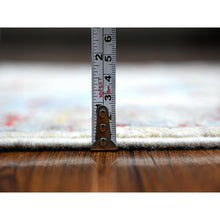 Load image into Gallery viewer, 2&#39;6&quot;x12&#39;4&quot; Snowbound White, Ancient North West Persian Design, Aryana Collection, Vegetable Dyes, Hand Spun Wool, Hand Knotted, Runner Oriental Rug FWR533334