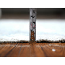 Load image into Gallery viewer, 2&#39;9&quot;x9&#39;7&quot; Marble Gray, Peshawar With Bijar Garus Design, Vegetable Dyes, Extra Soft Wool Hand Knotted Densely Woven Runner Oriental Rug FWR533370