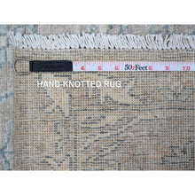 Load image into Gallery viewer, 2&#39;9&quot;x9&#39;7&quot; Marble Gray, Peshawar With Bijar Garus Design, Vegetable Dyes, Extra Soft Wool Hand Knotted Densely Woven Runner Oriental Rug FWR533370