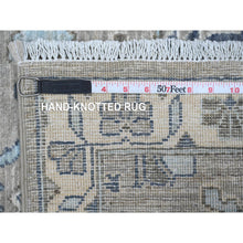 Load image into Gallery viewer, 2&#39;5&quot;x10&#39;8&quot; Repose Gray, Denser Weave, Karajeh Design North West Persian, Peshawar Fine Aryana Collection, Hand Knotted All Wool, Natural Dyes, Runner Oriental Rug FWR533394