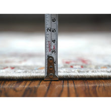 Load image into Gallery viewer, 2&#39;5&quot;x7&#39;8&quot; Galactic Tint Gray, Densely Woven Fine Aryana With Ancient North West Persian Design, Hand Knotted And Velvety Wool, Vegetable Dyes, Runner Oriental Rug FWR533406