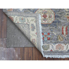 Load image into Gallery viewer, 2&#39;6&quot;x6&#39; Binary Star Gray, Fine Aryana Collection, Hand Knotted North West Persian Design, Vegetable Dyes, Natural Wool, Short Runner Oriental Rug FWR533430