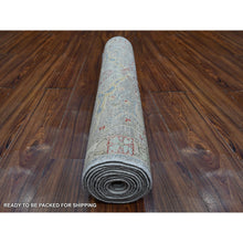 Load image into Gallery viewer, 3&#39;x11&#39;7&quot; Dorian Gray, Hand Knotted Bidjar Garus Design, Soft And Velvety Wool, Natural Dyes, Runner Fine Aryana Collection Oriental Rug FWR533436