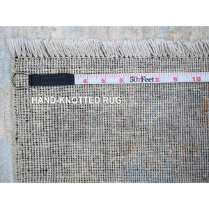 3'1"x5' Agreeable Gray, Washed Out North West Persian Design, Hand Knotted Vegetable Dyes, Organic Wool, Oriental Rug FWR533454