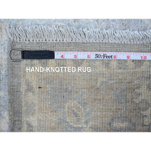 Load image into Gallery viewer, 3&#39;x5&#39; Steely Gray, Washed Out Zeiglar Mahal Design, Natural Dyes, Shiny Wool, Hand Knotted Oriental Rug FWR533460