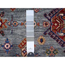 Load image into Gallery viewer, 8&#39;10&quot;x12&#39; Glaucous Blue, All Over Geometric Elements Afghan Super Kazak, Soft and Vibrant Wool, Hand Knotted, Vegetable Dyes, Oriental Rug FWR533490
