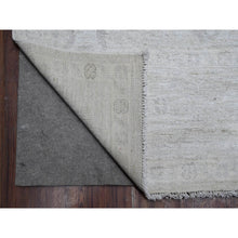 Load image into Gallery viewer, 8&#39;8&quot;x11&#39;7&quot; Ice Gray, Vegetable Dyes, Extra Soft Wool Weft, Faded Angora Oushak, Hand Knotted, Rural Elements All Over Design, Oriental Rug FWR533538