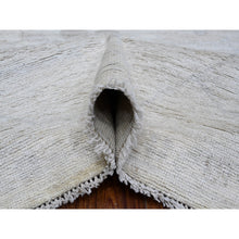 Load image into Gallery viewer, 8&#39;8&quot;x11&#39;7&quot; Ice Gray, Vegetable Dyes, Extra Soft Wool Weft, Faded Angora Oushak, Hand Knotted, Rural Elements All Over Design, Oriental Rug FWR533538