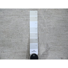 Load image into Gallery viewer, 8&#39;8&quot;x11&#39;7&quot; Ice Gray, Vegetable Dyes, Extra Soft Wool Weft, Faded Angora Oushak, Hand Knotted, Rural Elements All Over Design, Oriental Rug FWR533538