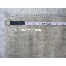 Load image into Gallery viewer, 8&#39;8&quot;x11&#39;7&quot; Ice Gray, Vegetable Dyes, Extra Soft Wool Weft, Faded Angora Oushak, Hand Knotted, Rural Elements All Over Design, Oriental Rug FWR533538