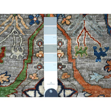Load image into Gallery viewer, 3&#39;x6&#39; Moon Gray, Hand Knotted Bidjar Garus Design Fine Aryana Collection, Pure and Velvety Wool, Natural Dyes Runner Oriental Rug FWR533610