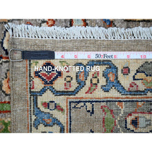 Load image into Gallery viewer, 3&#39;x6&#39; Moon Gray, Hand Knotted Bidjar Garus Design Fine Aryana Collection, Pure and Velvety Wool, Natural Dyes Runner Oriental Rug FWR533610