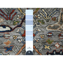 Load image into Gallery viewer, 3&#39;x11&#39;10&quot; Pencil Sketch Gray With Ivory Border, Hand Knotted Vegetable Dyes, Fine Aryana Bidjar Garus Design, 100% Wool, Runner Oriental Rug FWR533616