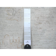 Load image into Gallery viewer, 10&#39;x10&#39; Cornflower Blue, Rural Flower And Leaf Design, Faded, Wool Weft, Hand Knotted, Afghan Angora Oushak, Square Oriental Rug FWR533652