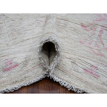 Load image into Gallery viewer, 9&#39;10&quot;x13&#39;5&quot; Silver Green, Hand Knotted, Vegetable Dyes With Wool Weft, Faded, Village Floral Elements All Over Design, Afghan Angora Oushak, Oriental Rug FWR533658