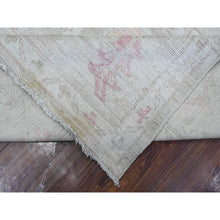 Load image into Gallery viewer, 9&#39;10&quot;x13&#39;5&quot; Silver Green, Hand Knotted, Vegetable Dyes With Wool Weft, Faded, Village Floral Elements All Over Design, Afghan Angora Oushak, Oriental Rug FWR533658