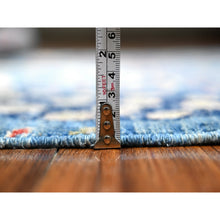 Load image into Gallery viewer, 5&#39;x7&#39; Spectrum Blue, Birds of Paradise Tree of Life Design, Hand Knotted, Afghan Peshawar, Natural Dyes Pure Wool, Oriental Rug FWR533682