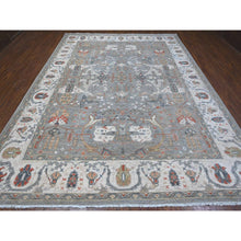 Load image into Gallery viewer, 9&#39;2&quot;x12&#39; Parma Gray, Fine Aryana Heriz All Over Design, Soft And Vibrant Wool, Natural Dyes, Peshawar Hand Knotted Oriental Rug FWR533730