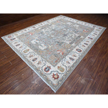 Load image into Gallery viewer, 9&#39;2&quot;x12&#39; Parma Gray, Fine Aryana Heriz All Over Design, Soft And Vibrant Wool, Natural Dyes, Peshawar Hand Knotted Oriental Rug FWR533730