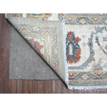Load image into Gallery viewer, 9&#39;2&quot;x12&#39; Parma Gray, Fine Aryana Heriz All Over Design, Soft And Vibrant Wool, Natural Dyes, Peshawar Hand Knotted Oriental Rug FWR533730