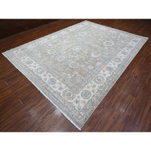Load image into Gallery viewer, 9&#39;x11&#39;10&quot; Dovetail Gray, Soft Wool, Natural Dyes, Densely Woven Fine Peshawar All Over Mahal Design, Hand Knotted Oriental Rug FWR533748