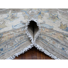 Load image into Gallery viewer, 9&#39;x11&#39;10&quot; Dovetail Gray, Soft Wool, Natural Dyes, Densely Woven Fine Peshawar All Over Mahal Design, Hand Knotted Oriental Rug FWR533748