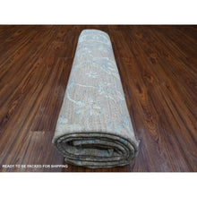 Load image into Gallery viewer, 9&#39;x11&#39;10&quot; Dovetail Gray, Soft Wool, Natural Dyes, Densely Woven Fine Peshawar All Over Mahal Design, Hand Knotted Oriental Rug FWR533748